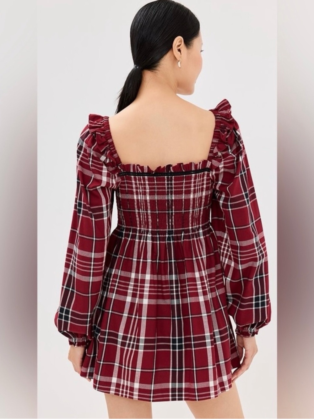 Hill House The Long Sleeve Scarlett Mini Nap Dress Small - Picture 2 of 7
